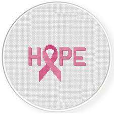 Cross stitch and such bev's pink ribbon cross stitch pink ribbon cute cross stitch. Hope Pink Ribbon Cross Stitch Pattern Daily Cross Stitch