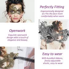 Masquerade masks half face masks venetian halloween party prom ball carnival mardi gras anniversary masks for women and girls. Buy Treatme Masquerade Mask 3 Pack Women Venetian Mask Pretty Elegant Lady Lace Masquerade Halloween Mardi Gras Party Online In Indonesia B07pk2jz9v