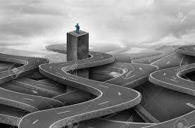 Concept Of Lost As A Solitary Businessman Or Individual Person Confused And Confined From A Group