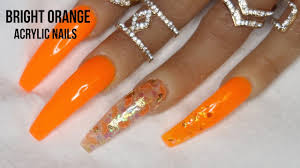 Simple spring nails colors for acrylic nails, gel nails, shellac spring nails, as well as short spring nails. Diy Acrylic Nails Bright Orange Beginner Friendly Video Youtube