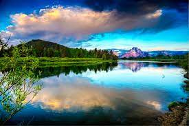 Sunrise At Oxbow Bend Scenery Wallpaper Landscape Wallpaper Beautiful Landscape Wallpaper