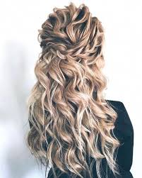 Partial Updo Bridal Hairstyle Half Up Half Down Wedding Hairstyles Weddinghair Bridalhair Weddinghairid Wedding Hair Down Long Hair Styles Down Hairstyles