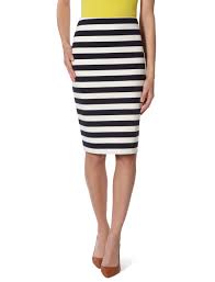 Black And White Striped Pencil Skirt Seriously Need A Long Black And White Striped Pencil Skirt But I Cant Find One Any Places Ponte Skirt Striped Skirt Pencil Skirts