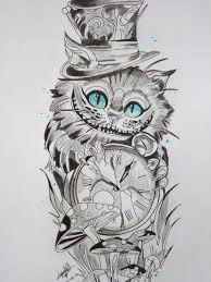 Alicia en el país de las maravillas de tim burton. El Gato Sonrisa Arte De Tim Burton Tatuaje De Sombrerero Loco Dibujos Psicodelicos