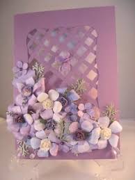 Sticking multiple bits of glitter randomly also increase the charm of the greeting card. Make A Trellis Card