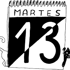 El martes 13 tiene mala fama en las culturas más diversas, desde tiempos inmemoriales y está relacionado con creencias religiosas, mitológicas y leyendas históricas. Martes 13 Ilustracion Domestika