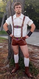 Need Lederhosen We Have Loads Of Lederhosen Costume Ideas Try This Crazy German Brawler Leaderhosen Lederhosen Costume Oktoberfest Costume Oktoberfest Outfit