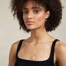 Collar con colgante de luna, estrella, león, mal de ojo, oro de 18  quilates, medallón, gargantilla de eslabones ovalados, joyería de capas  para mujeres y niñas, gargantilla delicada BANYUO Hogar