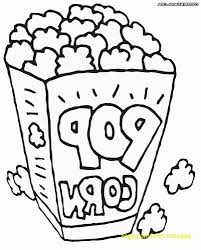 Popcorn Coloring Page Coloring Pages Colored Popcorn Fruit Coloring Pages
