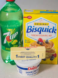 Bisquick Sour Cream Biscuits 7 Up 4 Ingredient 7 Up Biscuits Recipe In 2020 Bisquick Bisquick Recipes 7 Up Biscuits Recipe