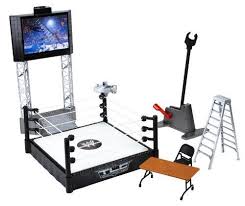 Wwe Flexforce High Flyin Fury Playset By Mattel 27 03 Includes Ring 1 Launching Arm 1 Breakable Titantron 1 Chair 1 Breakable Table Wwe Toys Wwe Playset