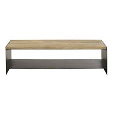 A beautiful range of solid mango furniture with a light finish. Coffee Table In Solid Mango Wood And Metal Cincinnati Maisons Du Monde