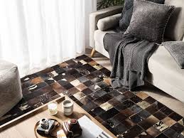 Vidaxl teppich echtes kuhfell patchwork 160x230cm grau weiß lederteppich. Teppich Kuhfell Braun 160 X 230 Cm Patchwork Bandirma Beliani De