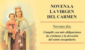 Oración para todos los días. Noveno Dia De La Novena A La Virgen Del Carmen Cucuruchoweb