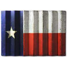 Great Gift Idea For My Family In Tx Vintage Texas Flag On Corrugated Metal Corrugated Metal Texas Flags Flag