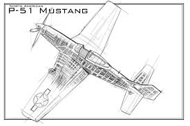 A Cross Section Of Steven W Howard Art P 51 Mustang Cutaway Preliminary Sketches Part 1 Airplane Drawing P51 Mustang Mustang