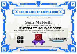 However, many small european countries have codes that begin with the numbers three and five, namely finland (358), gibraltar (350), ireland (353), portugal (351), albania (355), bulgaria (35. Hour Of Code With Minecraft Education Edition Samuelmcneill Com