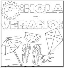 Er Ir Verbs In Spanish Summer Coloring Page By Classroom Companero Summer Coloring Pages Spanish Colors Coloring Pages