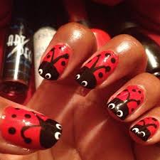 15 Trendy Gel Nail Designs For Spring Ladybug Nails Gel Nail Designs Little Girl Nails