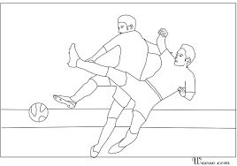 Coloriage de foot gratuit à colorier et imprimer. Coloriage Deux Joueurs De Football A Imprimer Et Colorier