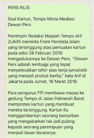 Tempo Co En Twitter Tentang Fpi Tempo Dan Kartun Itu
