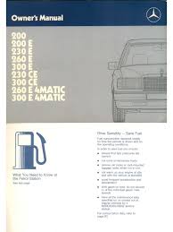 Our mercedes automotive repair manuals are split into five broad categories; Mercedes Benz E W124 Series Owners Manual