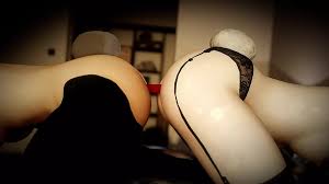 Playboy Bunny girls hot double anal with a dildo - XHamster scene