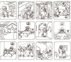 Nach einiger zeit ließ der vater sie allein. Bildergebnis Fur Rotkappchen Bildergeschichte Rotkappchen Marchen Grundschule Bildergeschichte