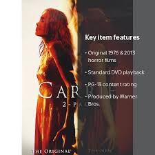 Carrie - The Original/The New DVD, 1976 & 2013 Horror Classics - Walmart.com