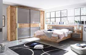 Betten für traumhaften schlaf porta online shop. Milano Bett 180x200 Cm Inkl 2 Nachtkommoden Wildeiche Basaltgrau Gunstig Mobel Kuchen Buromobel Kaufen Froschkonig24