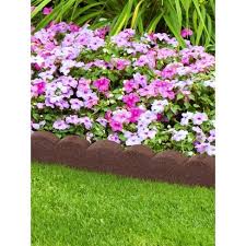 Prepare landscape area by cleaning debris and rocks prior to installation. Scallop Recycled Rubber Landscape Edging 4ft Gardener S Supply Company Target