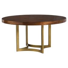 Maison 55 Ashton Modern Brushed Gold Round Wood Dining Table Round Wood Dining Table Dining Table Round Dining Table