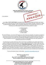 A votre attention je suis m. Alerte Arnaque Brigade De Protection Des Mineurs Bpm Fscf