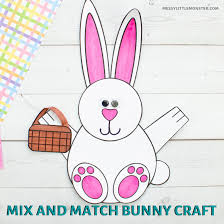 As an amazon associate i earn from qualifying purchases. Mix And Match Paper Bunny Craft Bunny Template Included Messy Little Monster