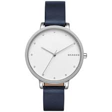 Skagen Skw2581 Women Hagen Black Leather Strap Watch