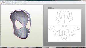 You can also use eva foam to make this.new spiderman mask: Pepakura How I Scale Pdo Template Youtube