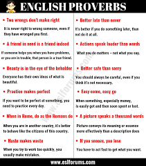 Top 30 English Proverbs And Their Meanings Everyone Should Learn Esl Forums English Proverbs With Meanings Proverb With Meaning Proverbs English