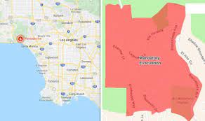 More than 1,300 acres have burned. Pacific Palisades Fire Mapped Latest News As Residents Told To Be Ready To Evacuate Again World News Express Co Uk