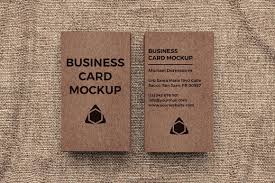 Kraft Paper Business Card Mockup Business Card Mock Up Business Cards Cards