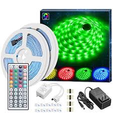 minger led strip lights kit, 32.8ft rgb