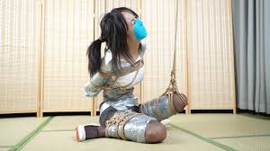 Silver tape rope bondage | Asian Bondage