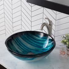 Get user reviews on all bath products. Kraus Handmade Ladon Glass Circular Vessel Bathroom Sink Reviews Wayfair