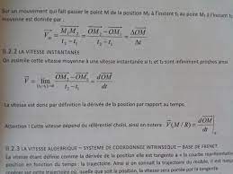 Any idea what the term vitesse réele instantanée refers to? Vitesse Instantanee