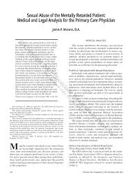 Raya wonopringgo 836 pekalongan 51181 minning planning and engineering design phone/facs. Pdf Sexual Abuse Of The Mentally Retarded Patient Medical And Legal Analysis For The Primary Care Physician