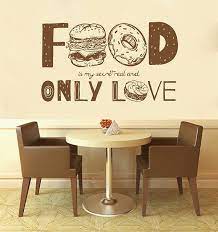 Kik2826 Wall Decal Sticker Only Love Fast Food Restaurant Snack Apartment Wall Decor Cafe Wall Art Stars Wall Decor