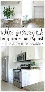 White Subway Tile Temporary Backsplash The Full Tutorial Diy Kitchen Renovation Rental Kitchen Apartment Decorating Rental