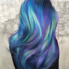 Love This Blue Purple And Green Hair Blue Ombre Hair Cool Hair Color Hair Styles