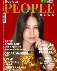 É com enorme prazer que celebramos o incrível reconhecimento de Jade Andrade,  que é a mais nova capa da prestigiada Revista PeopleNews🇧🇷🇺🇸. Sua  presença nas páginas desta revista reflete não apenas sua