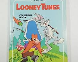 Should your kids wait until they're home to color? Looney Tunes Coloring Book Etsy