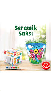 Bubu Seramik Saksi Boyama P 65421 Tabby Oyuncak Kitap Kirtasiye